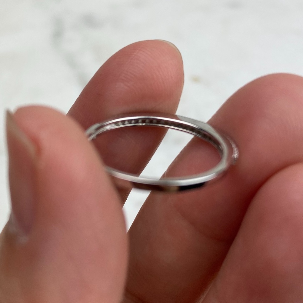 Sterling Silver & Cubic Zirconia Band - Picture 5 of 6